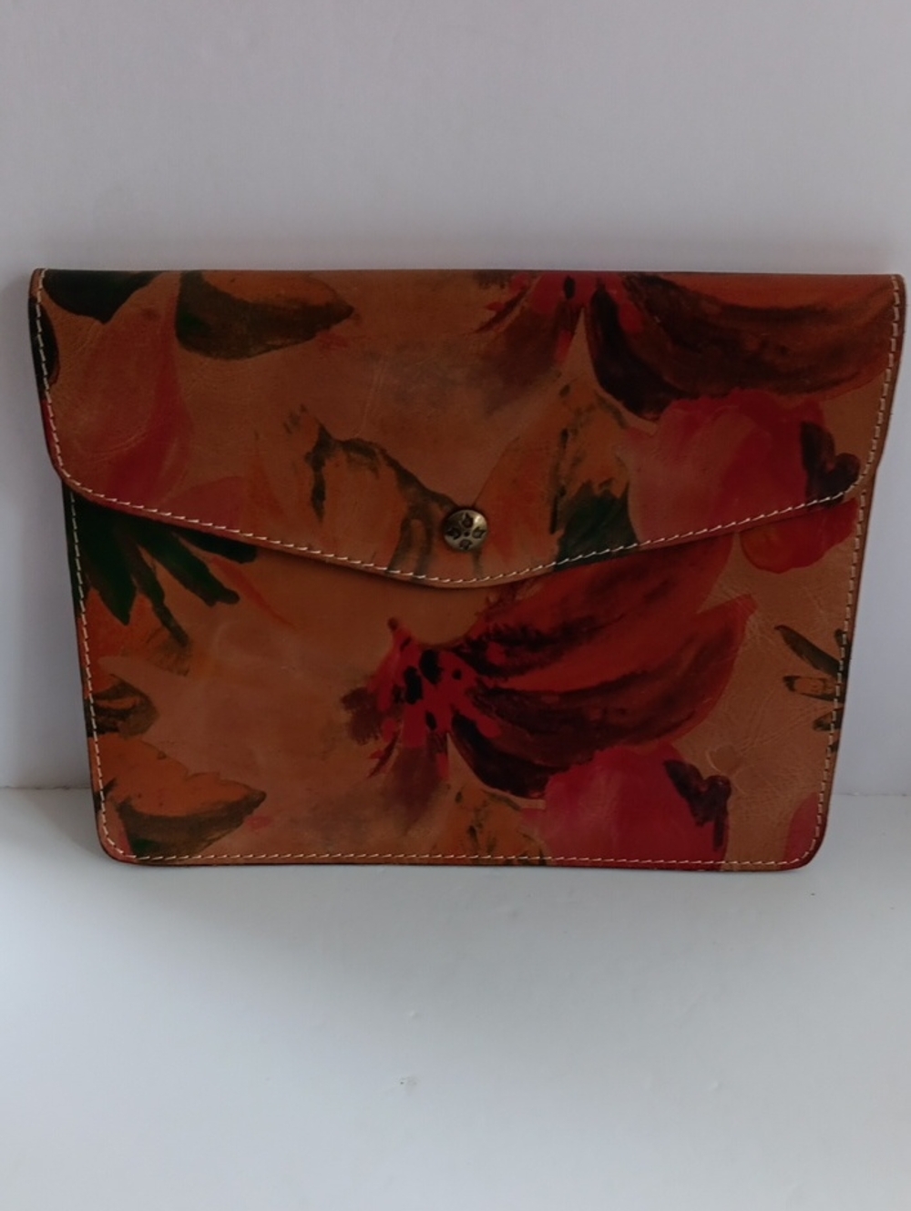 Patricia Nash Floral Leather Tech Portfolio Envelope Clutch Case
